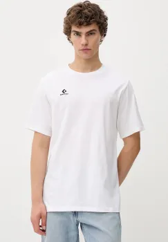 Converse tricou din bumbac culoarea alb, cu imprimeu, CVM5T876 imagine