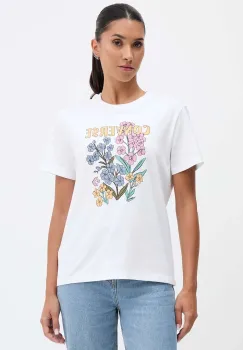 Converse tricou din bumbac culoarea alb, CVW5T235 imagine