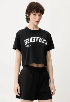 Converse tricou din bumbac culoarea negru, 10026367-A02 imagine