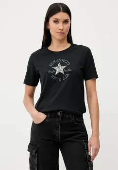 Converse tricou din bumbac culoarea negru, 10027751-A02 imagine