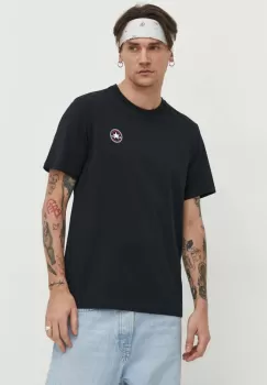 Converse tricou din bumbac culoarea negru, cu imprimeu imagine