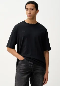 Converse tricou din bumbac culoarea negru, uni, CVM5T800 imagine