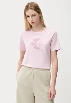 Converse tricou din bumbac culoarea roz, 10027752-A03 imagine