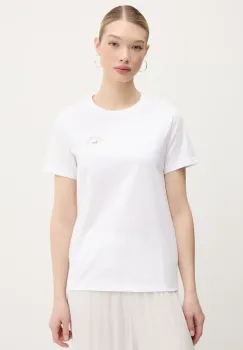 Converse tricou din bumbac femei, culoarea alb, 10027379-A01 imagine