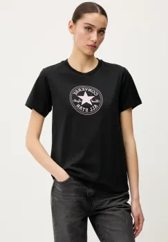 Converse tricou din bumbac femei, culoarea negru, 10028412-A01 imagine