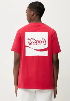 Converse tricou din bumbac x Coca Cola culoarea rosu, cu imprimeu, CVM5T514 imagine