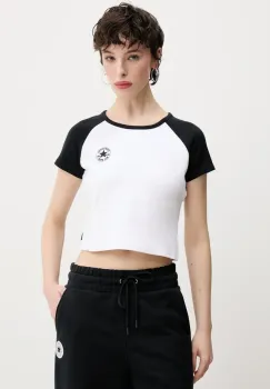 Converse tricou femei, culoarea alb, 10027396-A01 imagine