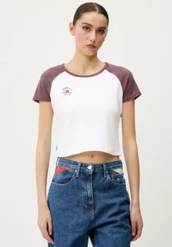 Converse tricou femei, culoarea alb, 10027396-A03 imagine
