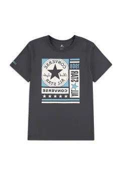 Converse tricou pentru copii cu adaos de bumbac culoarea gri, cu imprimeu, 9CH870 imagine