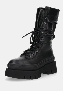 Copenhagen cizme de piele culoarea negru, cu platforma, CPH691 leather imagine