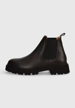 Copenhagen ghete chelsea de piele barbati, culoarea maro, CPH128M waxed vitello imagine