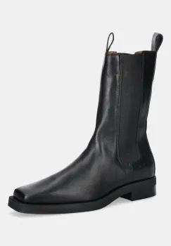 Copenhagen ghete chelsea de piele culoarea negru, cu toc plat, CPH747 leather imagine