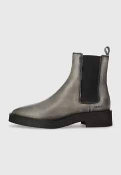 Copenhagen ghete chelsea de piele femei, culoarea gri, cu toc plat, CPH662 used vitello imagine