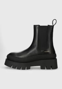 Copenhagen ghete chelsea de piele femei, culoarea negru, cu platforma, CPH686 vitello imagine