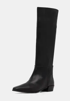 Copenhagen ghete de piele culoarea negru, cu toc plat, CPH295 leather imagine