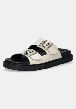 Copenhagen papuci din piele Suede femei, culoarea bej, CPH796 imagine