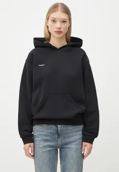 Coperni bluza Logo Hoodie femei, culoarea negru, cu gluga, cu imprimeu, COPJS15523 imagine
