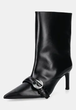 Coperni cizme de piele Ankle Heeled Belt Boots culoarea negru, cu toc cui, COPSH87F6058 imagine