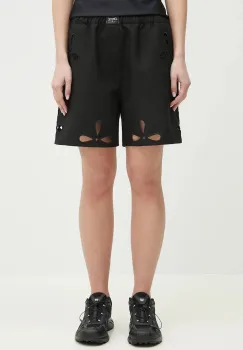 Coperni pantaloni scurti Petal Embroidered Cut-Out femei, culoarea negru, cu imprimeu, high waist, COPP116F3004 imagine