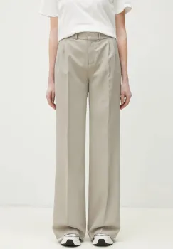 Coperni pantaloni Wide Leg Tailored femei, culoarea bej, lat, high waist, COPP90F3004 imagine