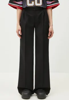 Coperni pantaloni Wide Leg Tailored femei, culoarea negru, lat, high waist, COPP90F3004 imagine