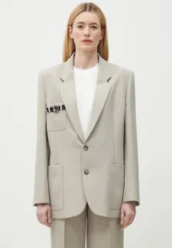 Coperni sacou Belted Pocket Tailored culoarea bej, oversize, neted, COPV69F3004 imagine