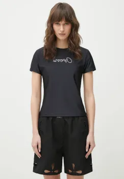 Coperni tricou Crystal Logo femei, culoarea negru, COPJS07CRF3023 imagine