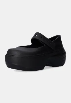 Crocs balerini Stomp Mary Jane culoarea negru, 209939 imagine