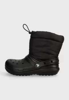 Crocs cizme de iarna copii Classic Lined Neo Puff culoarea negru imagine