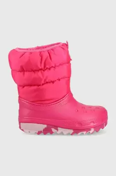 Crocs cizme de iarna copii culoarea roz imagine