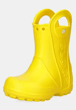 Crocs cizme HANDLE IT RAIN BOOT KIDS culoarea galben, 211056 imagine
