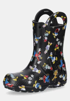 Crocs cizme MICKEY FRIENDS HANDLE IT BOOT KIDS culoarea negru, 210889 imagine