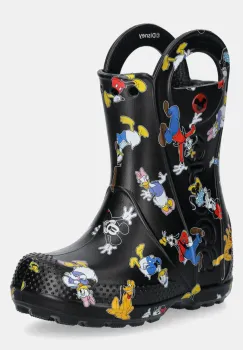 Crocs cizme MICKEY FRIENDS HANDLE IT BOOT KIDS culoarea negru, 211146 imagine