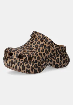 Crocs papuci Bae Animal Clog culoarea maro, cu platforma, 211624 imagine