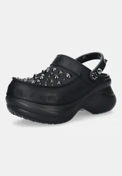 Crocs papuci Bae Studded Clog culoarea negru, cu platforma, 211626 imagine