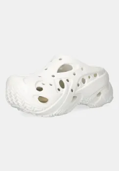 Crocs papuci Caged W Clog culoarea alb, cu platforma, 211141 imagine