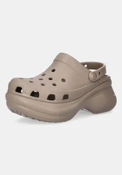 Crocs papuci Classic Bae Clog culoarea bej, cu platforma, 206302 imagine