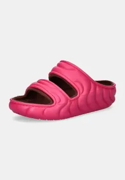 Crocs papuci Classic Cozzy Overpuff Sandal culoarea roz, 210074 imagine