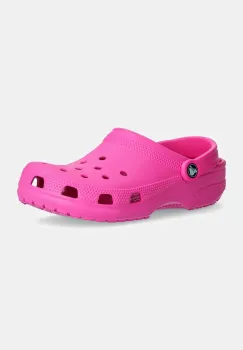 Crocs papuci Classic femei, culoarea roz, 10001 imagine