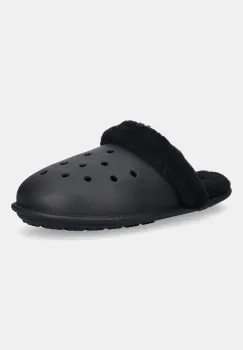 Crocs papuci Classic Fuzz Scuff culoarea negru 212143 imagine