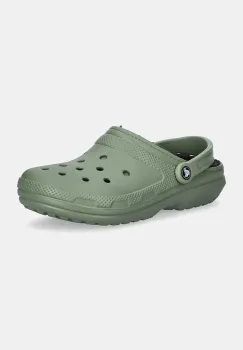 Crocs papuci Classic Lined Clog barbati, culoarea verde, 203591 imagine