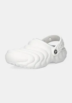 Crocs papuci Classic Lined Overpuff Clog femei, culoarea alb, 210059 imagine
