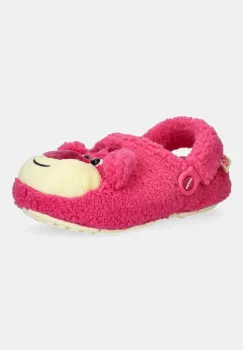 Crocs papuci Classic Lined Pixar Lotso Clog culoarea roz, 211758 imagine