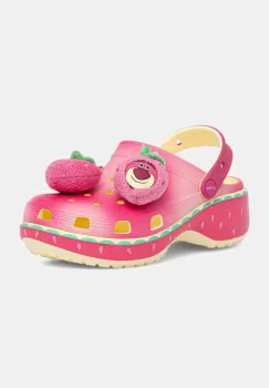 Crocs papuci Classic Lotso Platform Clog culoarea roz, cu platforma, 212240 imagine