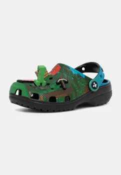 Crocs papuci CLASSIC MINECRAFT CLOG KIDS culoarea verde, 210830 imagine