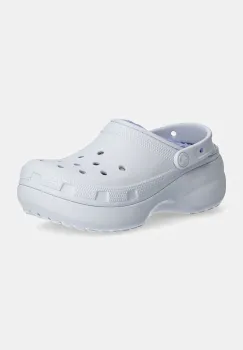 Crocs papuci Classic Platform Lined Clog W femei, culoarea violet, cu platforma, 207938 imagine