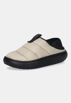 Crocs papuci copii Classic Puff Moc K culoarea bej, 210589 imagine