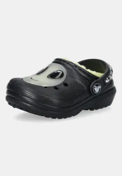 Crocs papuci copii CROCS CLASSIC LINED ALIEN CLOG culoarea negru, 211637 imagine