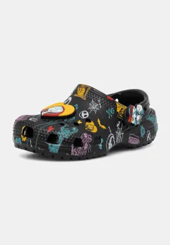 Crocs papuci copii CROCS CLASSIC NIGHTMARE MULTI CLOG culoarea negru, 211421 imagine