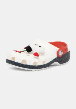 Crocs papuci copii CROCS CLASSIC PEANUTS CLOG culoarea alb, 211125 imagine